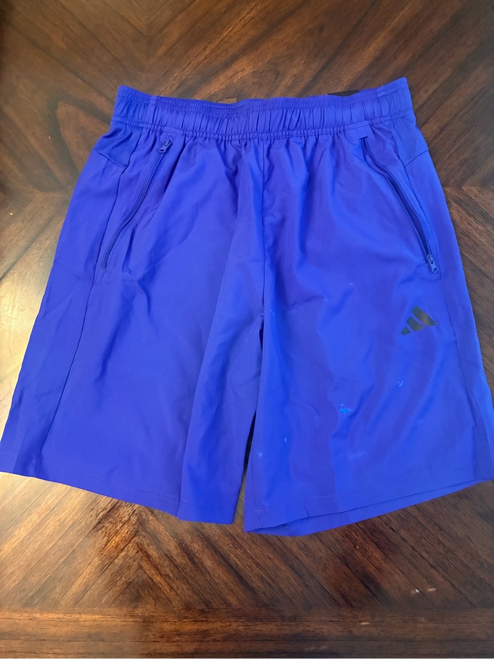 adidas Men's Essentials Woven Training Shorts, Lucid Blue/Black New Medium 9”